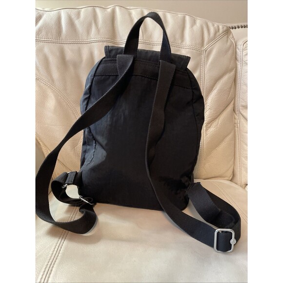 Kipling Backpack Bag Queenie Small Black Pockets Nylon Live Light - Picture 4 of 16
